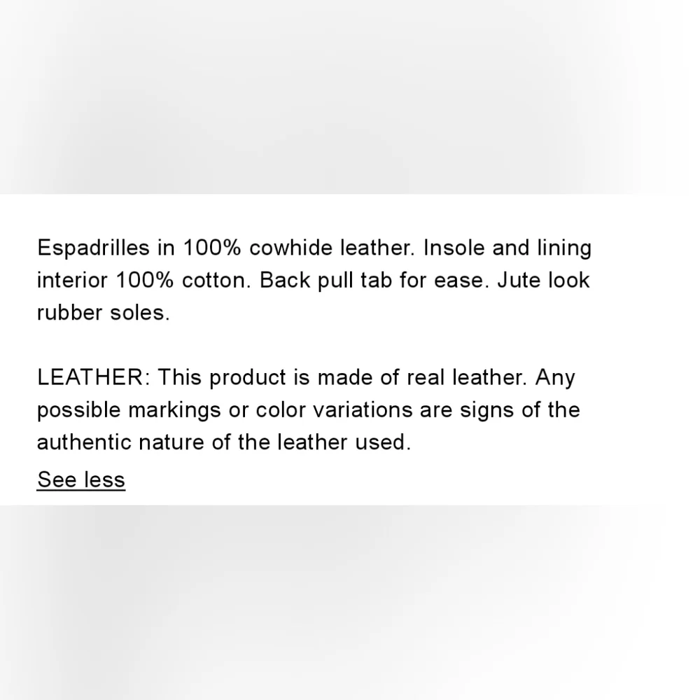 Zara kids leather espadrilles
